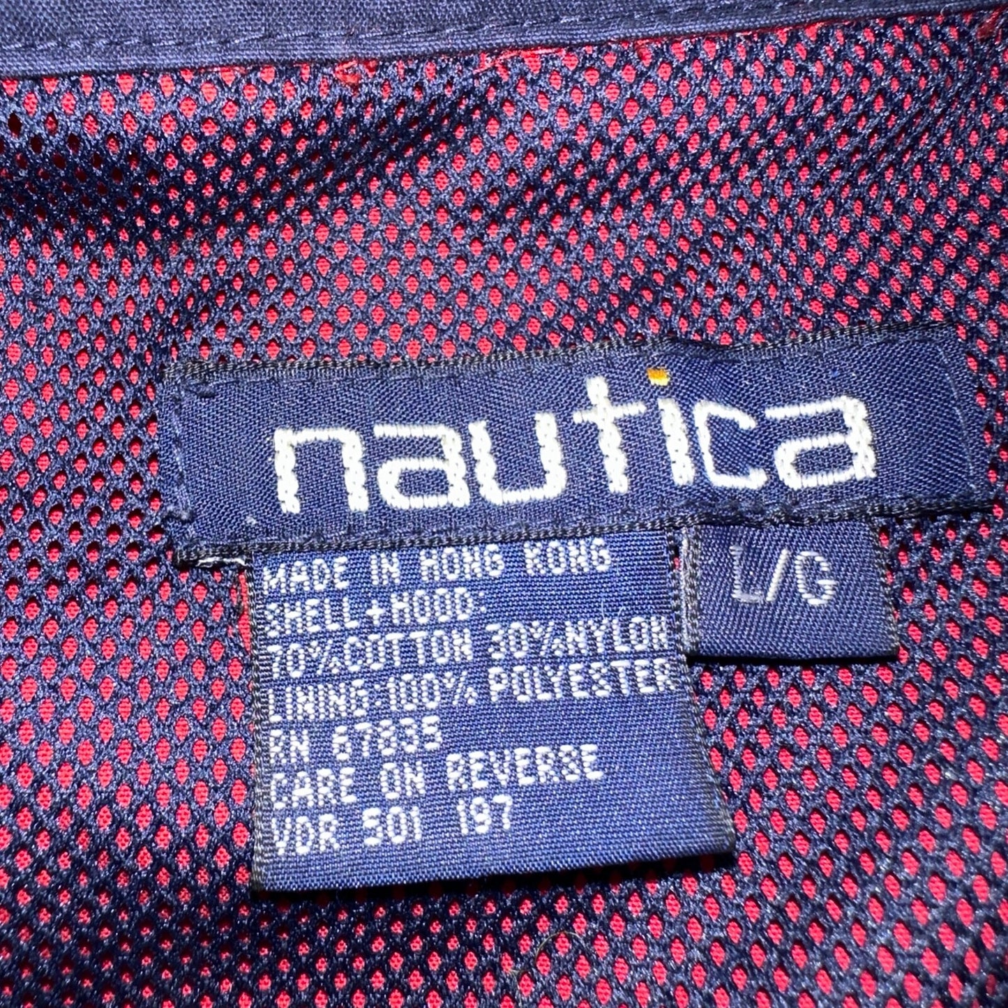 Nautica Jacket Adult Large Full Zip USA 90s Performance Mens N1 Red Rare