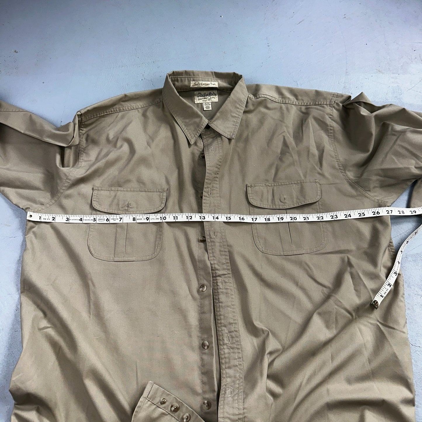 Cabela’s Legendary Quality Shirt Mens XL Tall Button Up Outdoors Lot 14 Safari