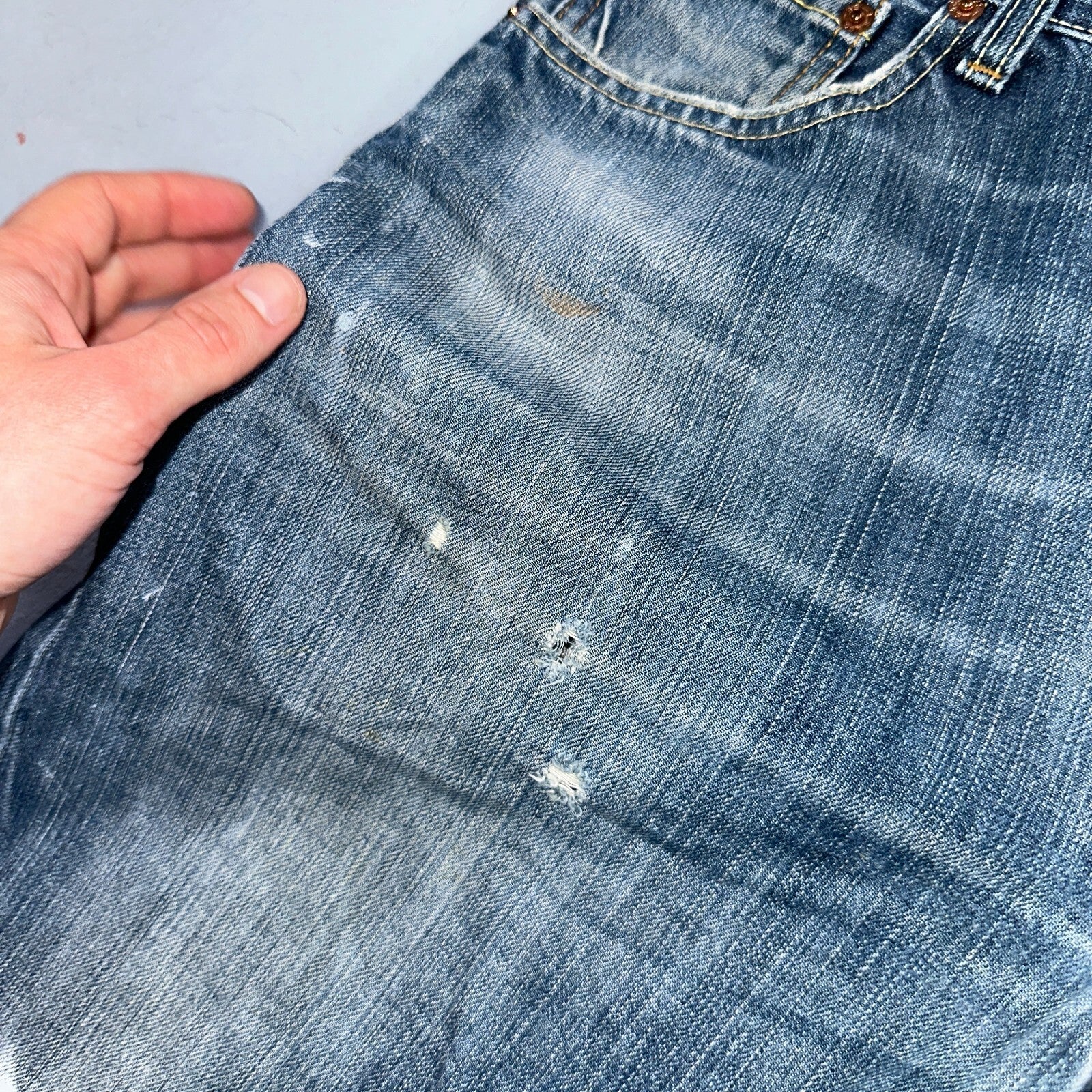 Levis 501 Vintage Y2K XX Straight Leg Jeans Blue Med Wash 33x34 Act 31x28