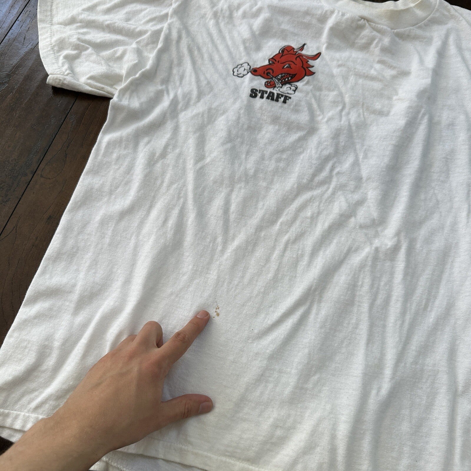 Oneita 90s Lot 2 Vintage T Shirt Dallas Oregon Dragons Basic White Grey Rap