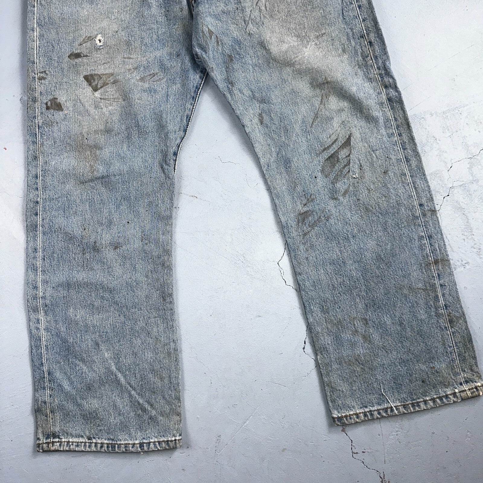 Levis 501 Vintage Y2K XX Straight Leg Jeans 90s Blue Light Wash 38x29 Act 36x27
