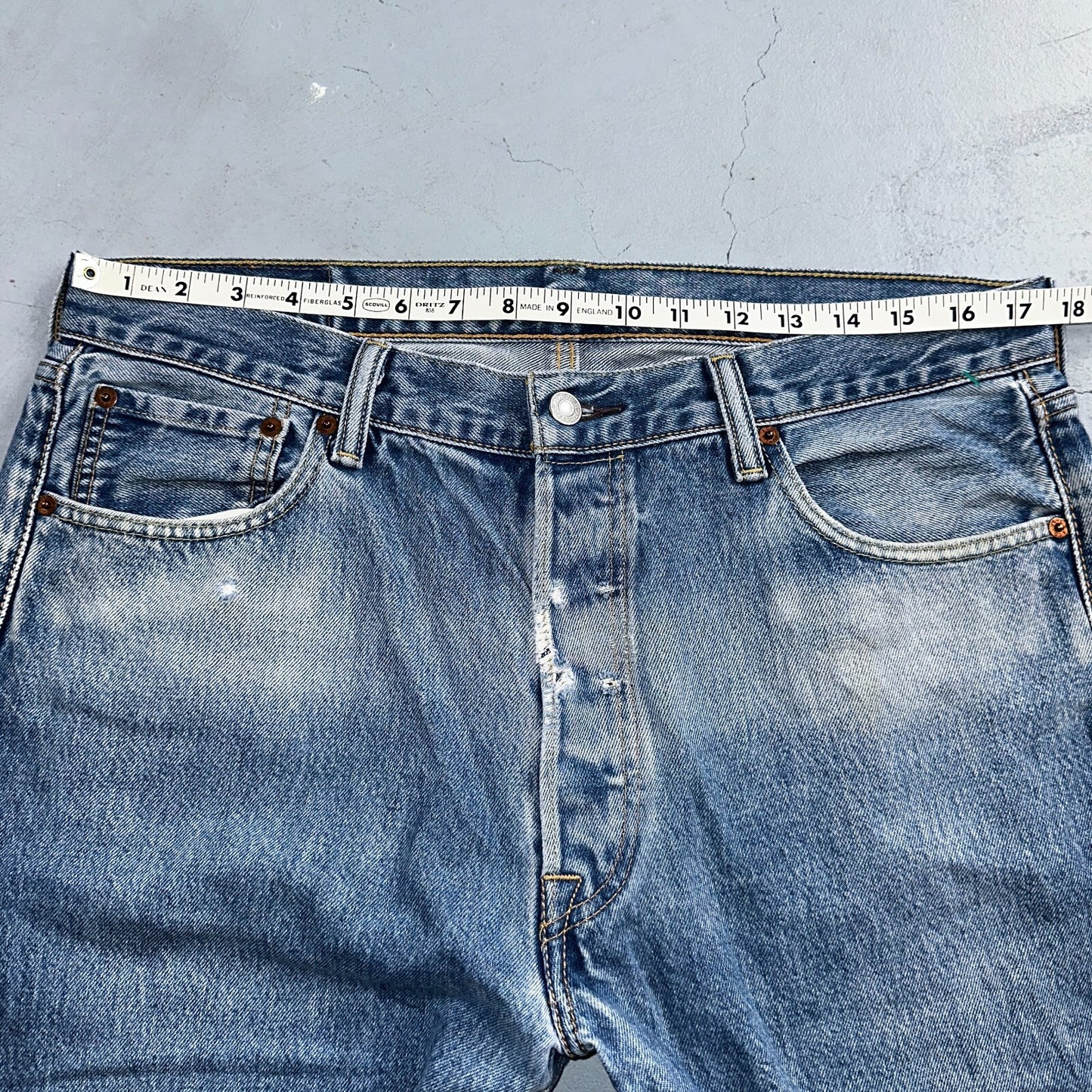 Levis 501 Y2K XX Straight Leg Jeans Blue VTG Med Wash 36x30 Act 35x28