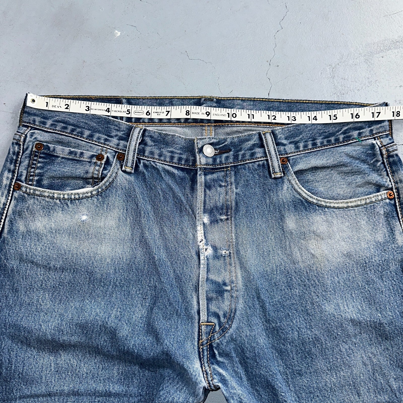 Levis 501 Y2K XX Straight Leg Jeans Blue VTG Med Wash 36x30 Act 35x28