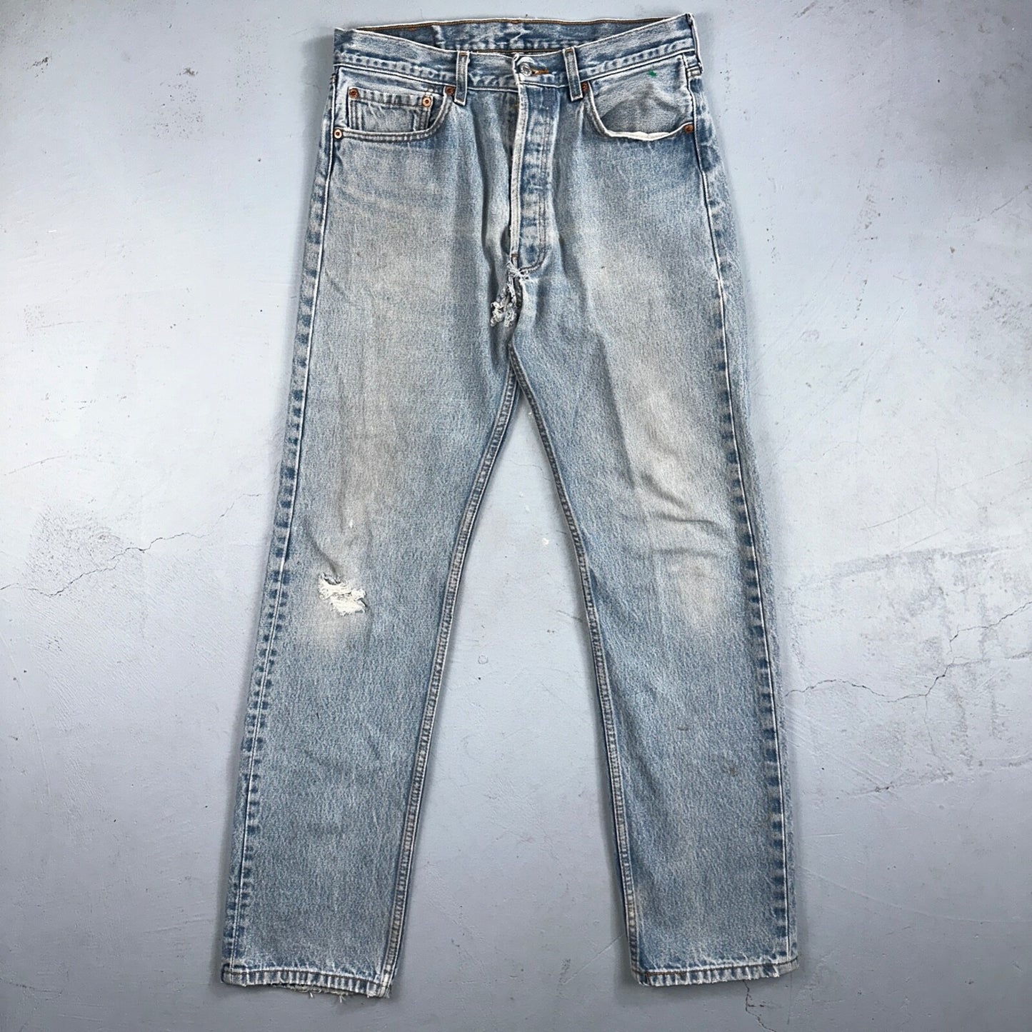 Levis 501 Vintage Y2K XX Straight Leg Jeans 33x36 Light Wash 2000s Act 31x31