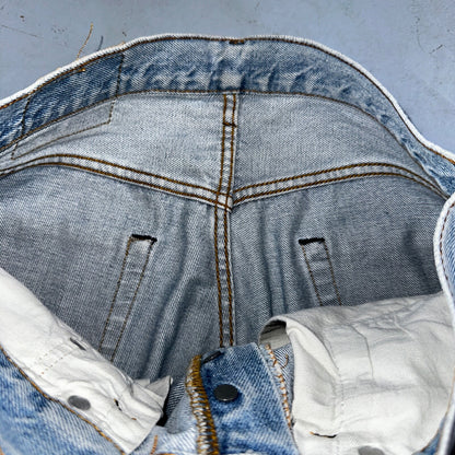 Levis 501 Vintage 80s Redline Selvedge USA XX Jeans Light Wash 30x36 Act 29x25