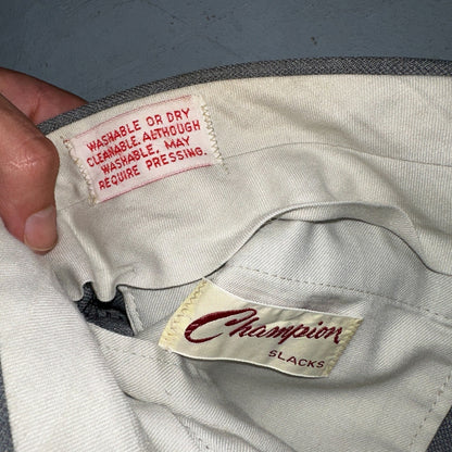 VTG 1960s Champion Pleated Trousers Dress Slacks Pants Size 34x32 MCM Rockabilly