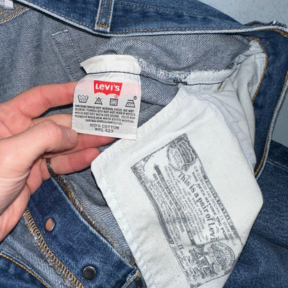 Levis 501 Vintage Y2K Mexico Straight Leg Jeans 46x30 90s Med Wash Act 44x27