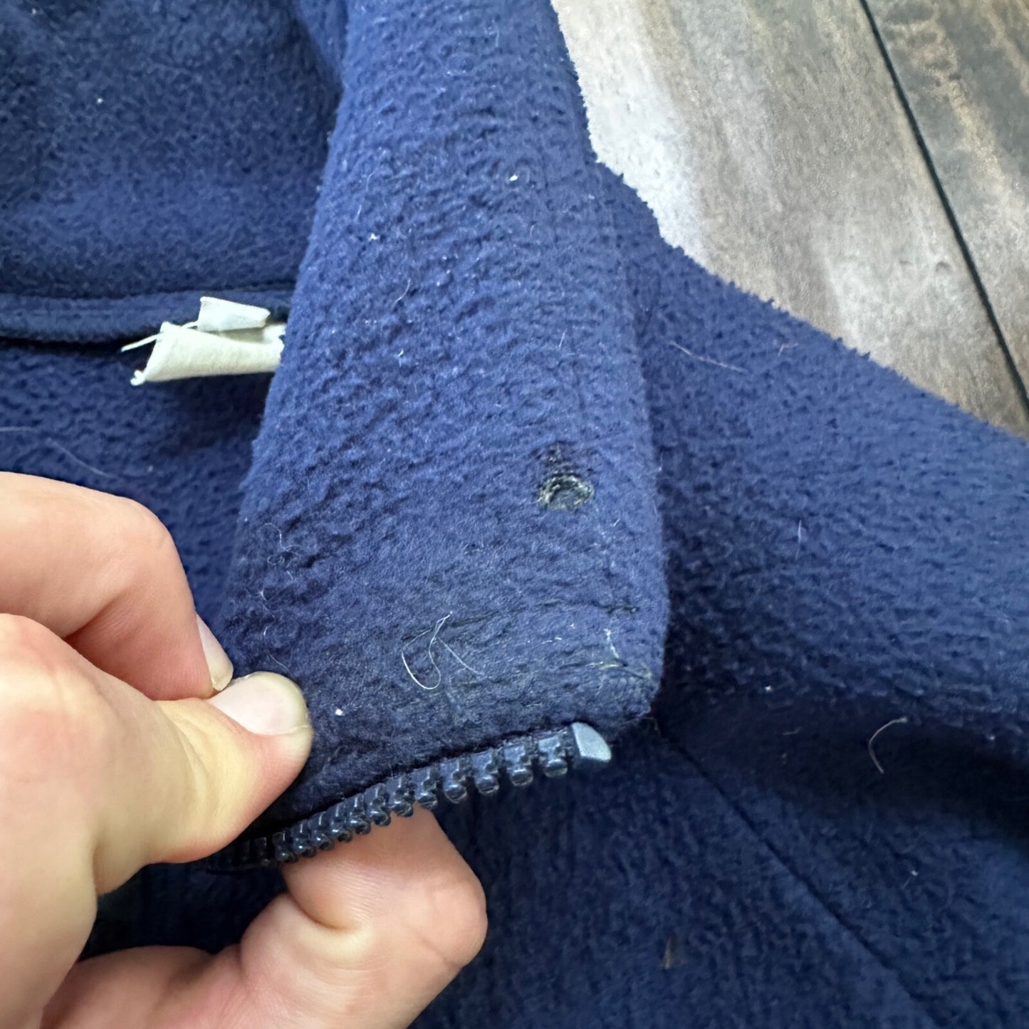 Patagonia Vintage 80s Zip Up Fleece Jacket Navy Blue Full Bomber 90s Deep Pile