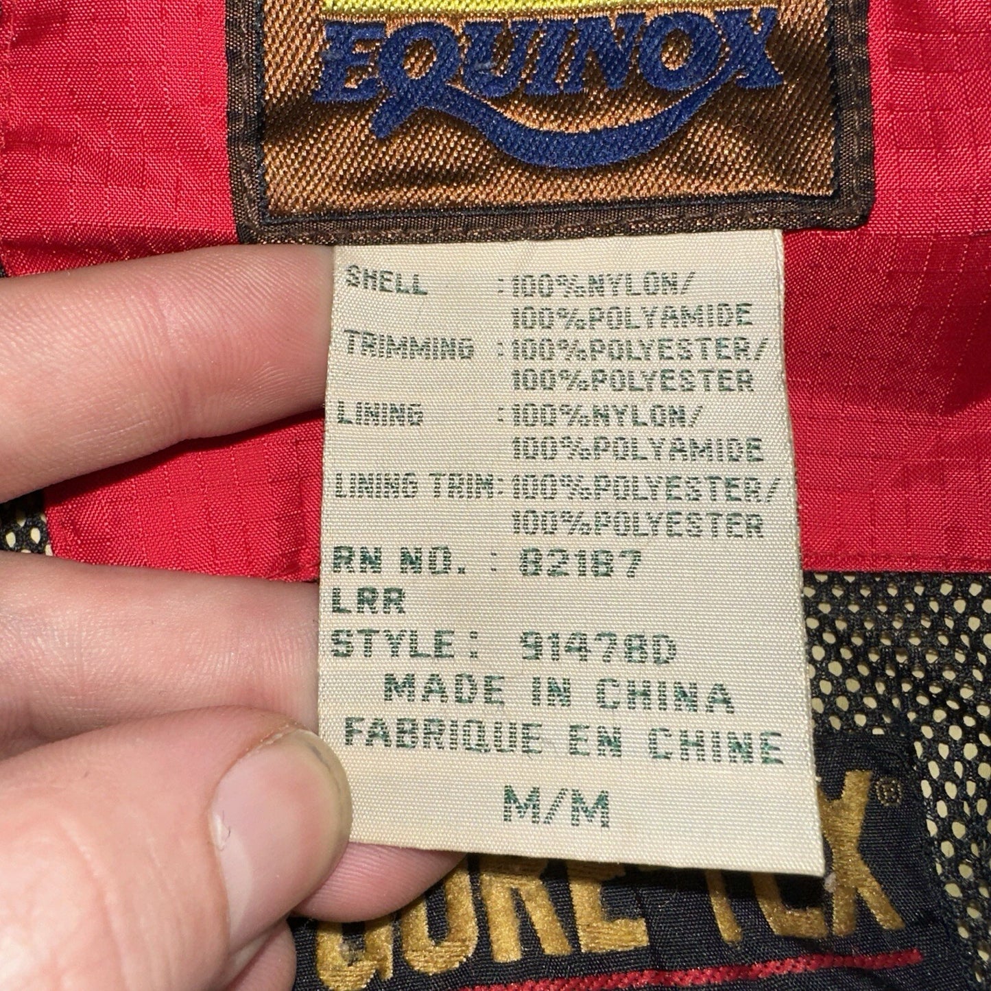 Gore Tex VTG Jacket Mens M Yellow Equinox Mountain Guide Full Zip Goretex Hike