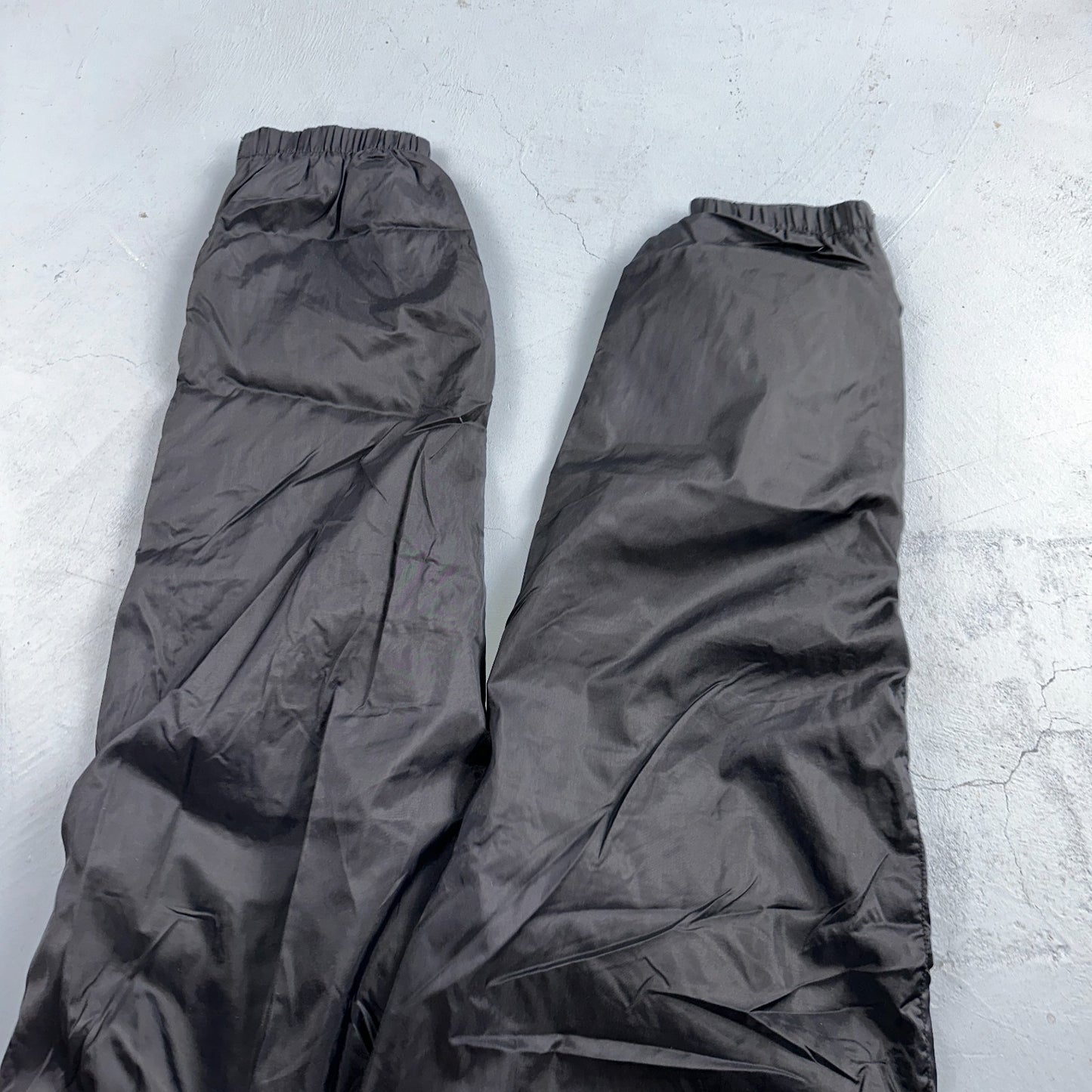 Nike VTG 90s Windbreaker Track Pants Ankle Zip Lined Black 1990s Essential