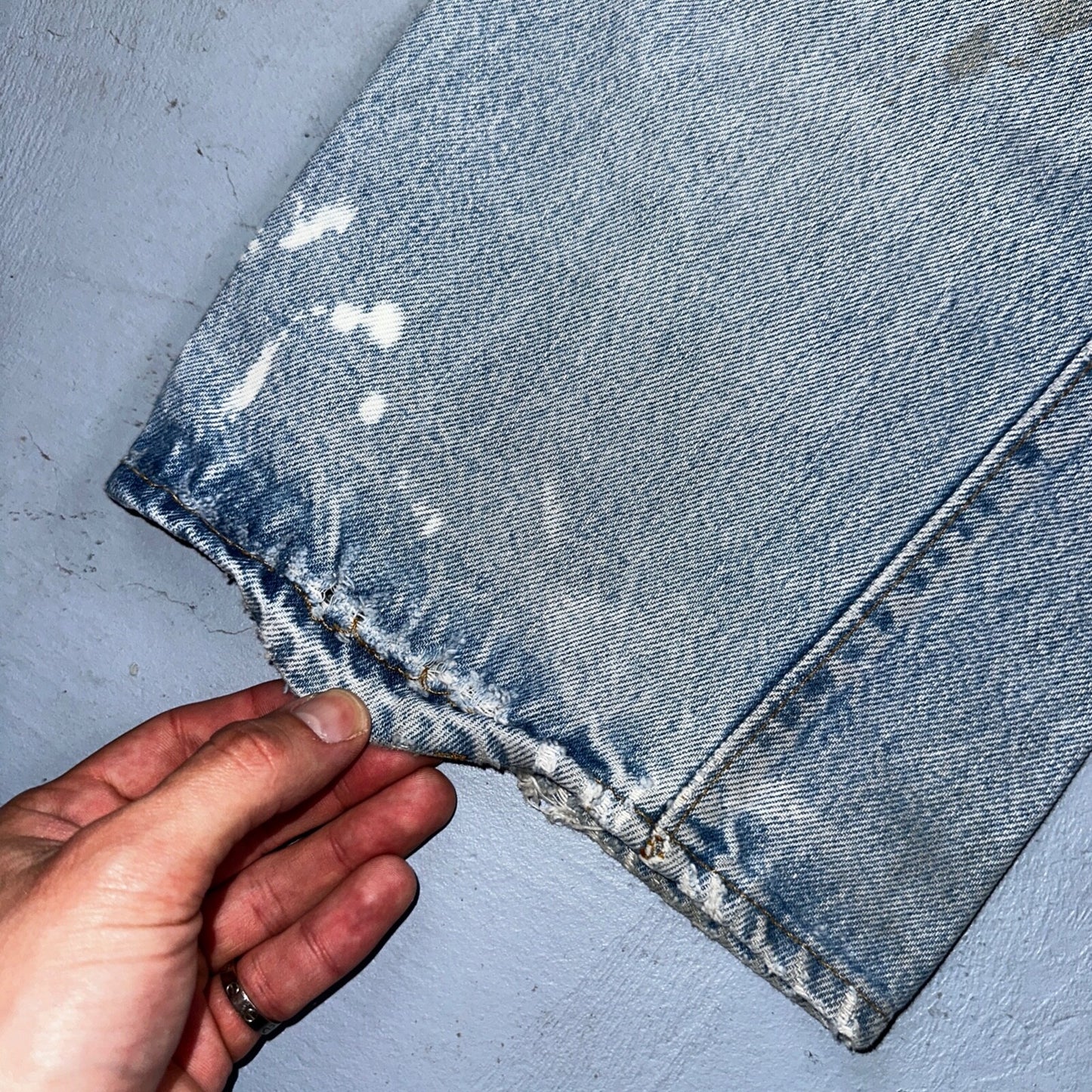 Levis 501 Vintage 80s Redline Selvedge USA XX Jeans Light Wash 38x32 Act 34x27