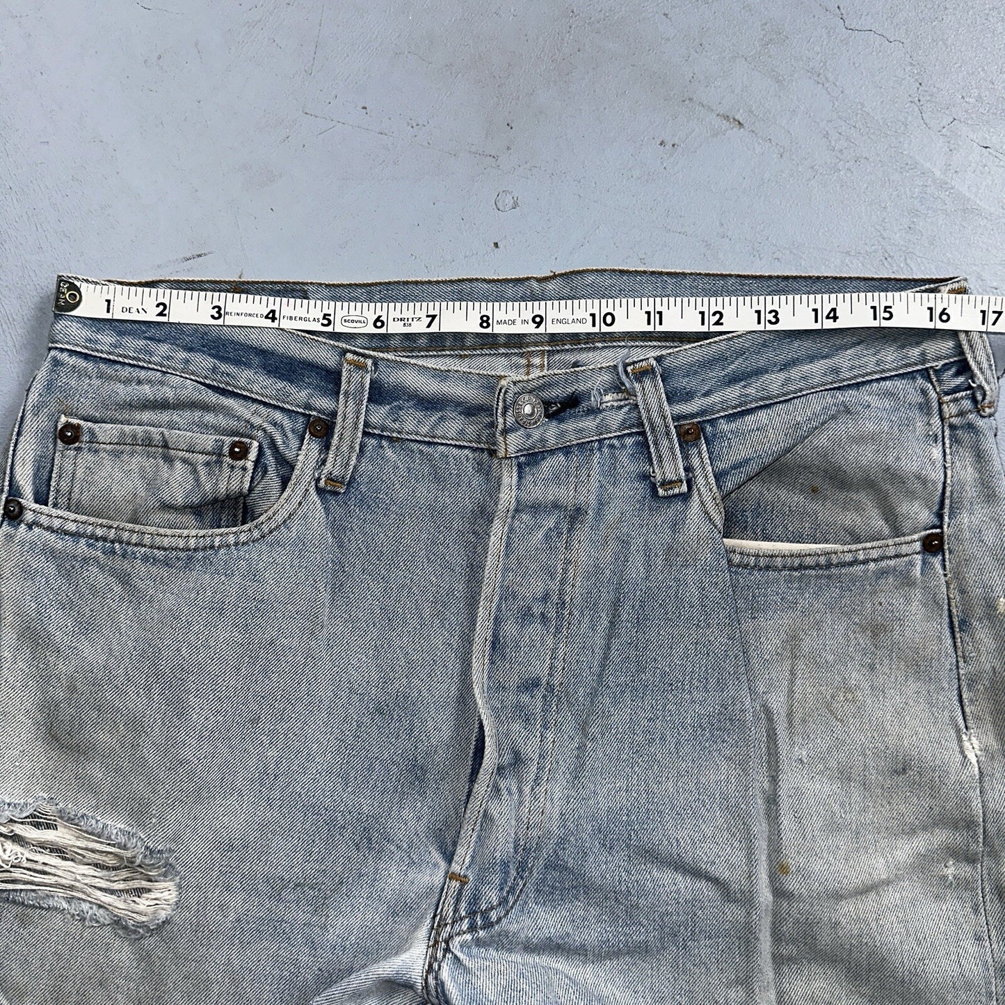 Levis 501 Vintage 80s Redline Selvedge USA XX Jeans Light Wash 36x31 Act 33x28