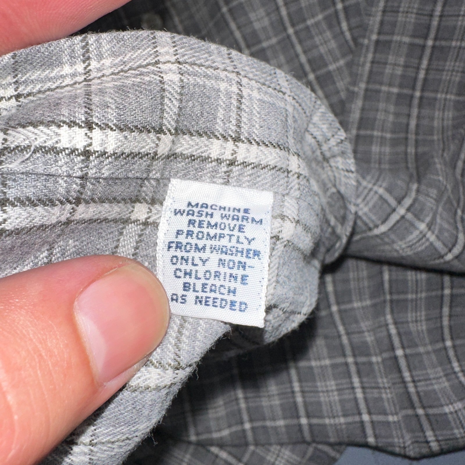 Ralph Lauren Shirt VTG XL Gray Blaire Cotton Long Sleeve Button Up Down Plaid