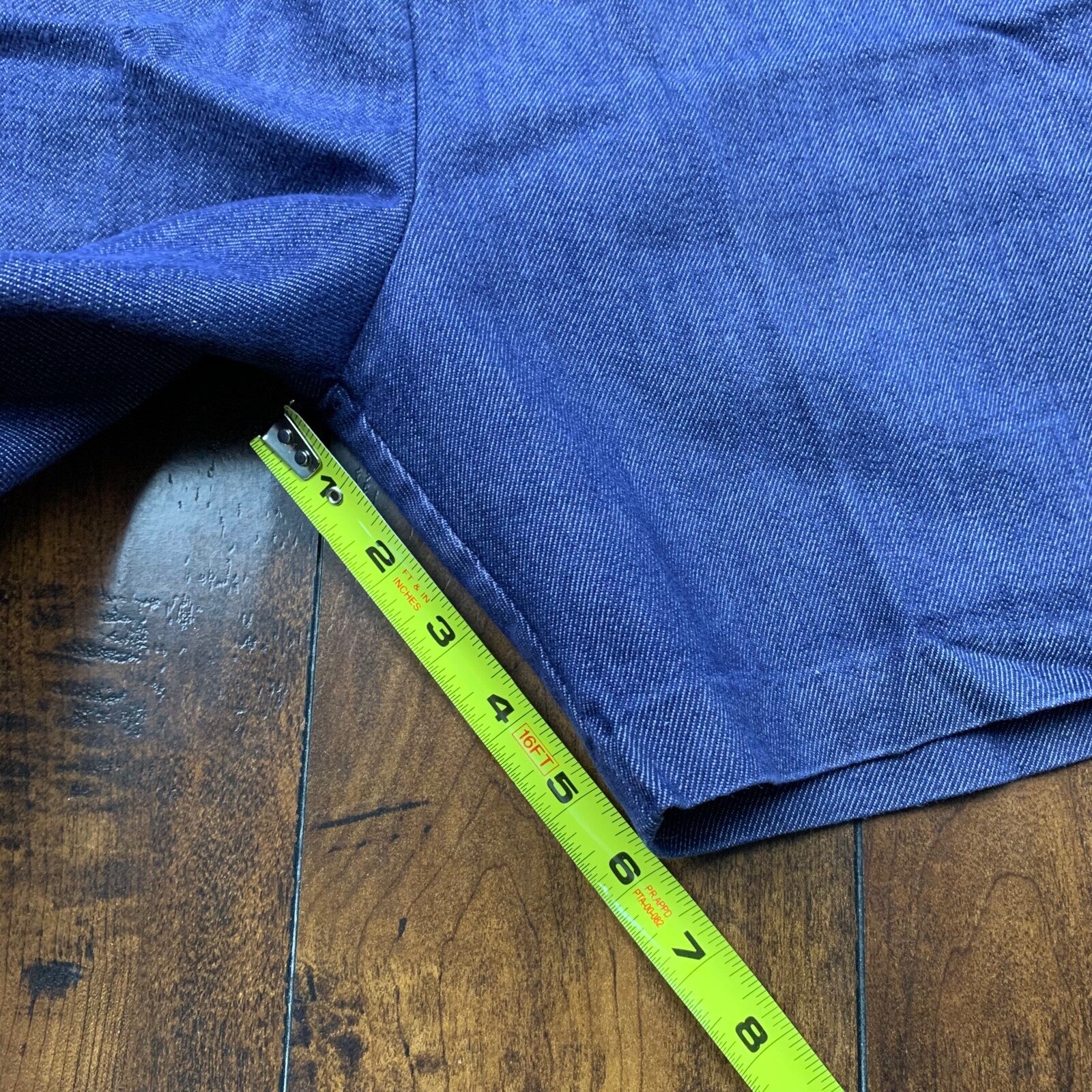 Vintage USA Rockabilly Womens Shorts Blue Skirt 60s 70s Top Bottom Sanforized