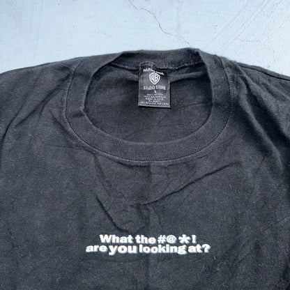 Vintage 1997 TAZ Tazmanian Devil WTF You Looking At Warner Bros Funny Joke Large