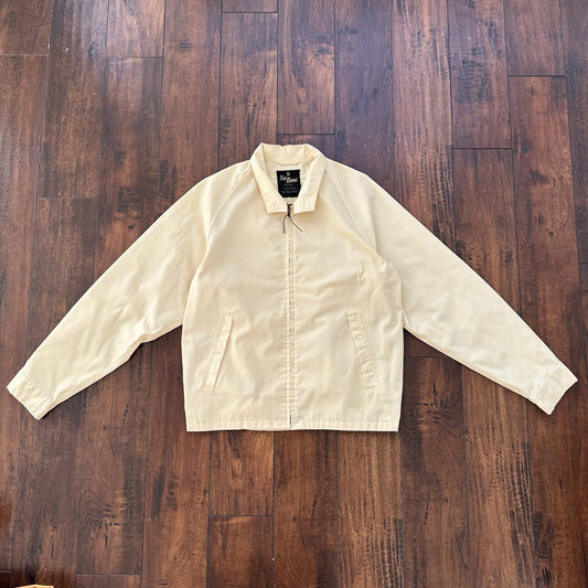 Vintage Work Jacket Men's Yellow Full Zip Gabardine 60s Talon 70s Chore Light