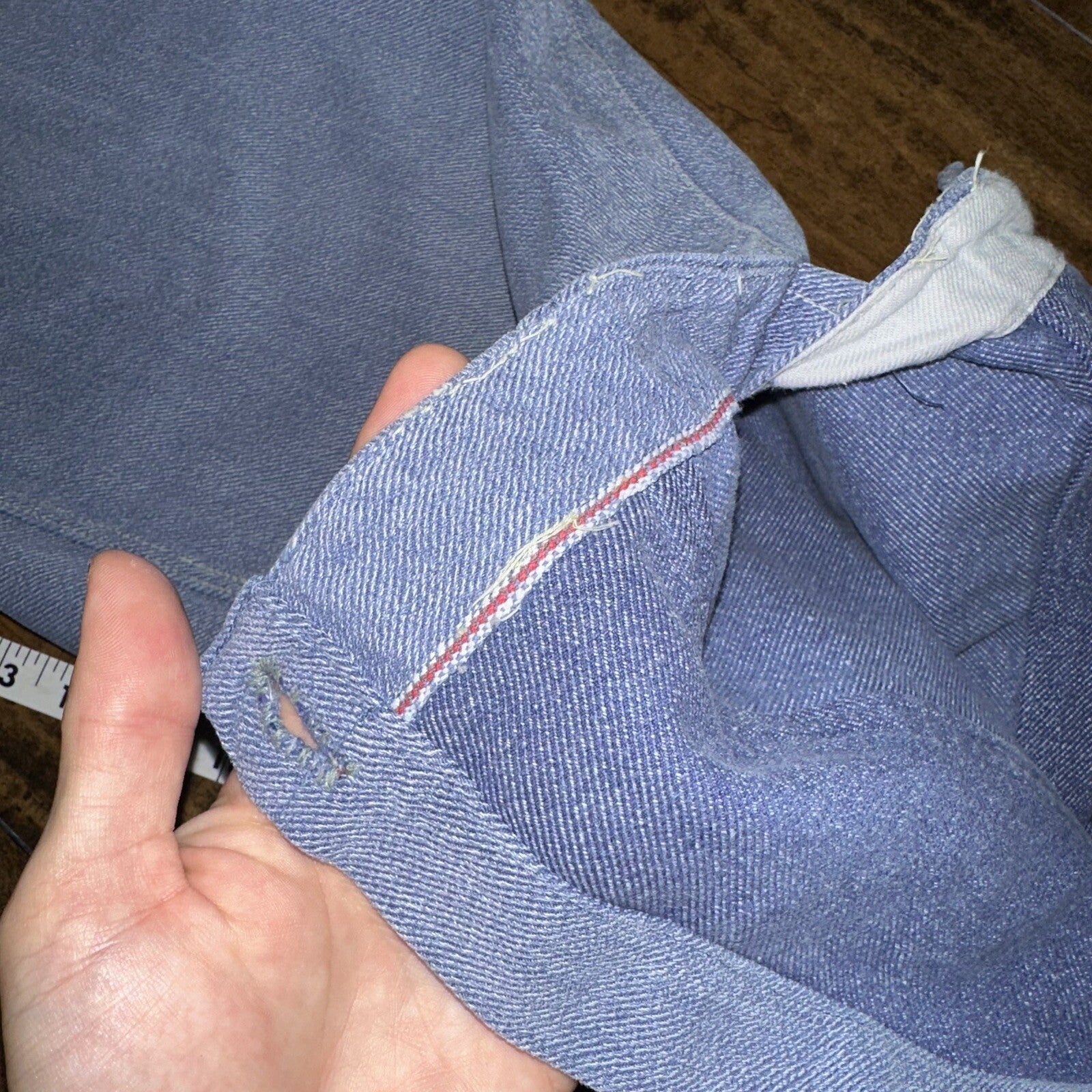 WWII Buckle Back Denim Pants Jeans Button Fly Swiss Rare Selvedge Redline 40s