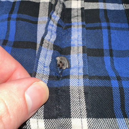 Polo Ralph Lauren VTG Oxford Shirt Plaid Stripe Button Down Up 90s Mens M Blue
