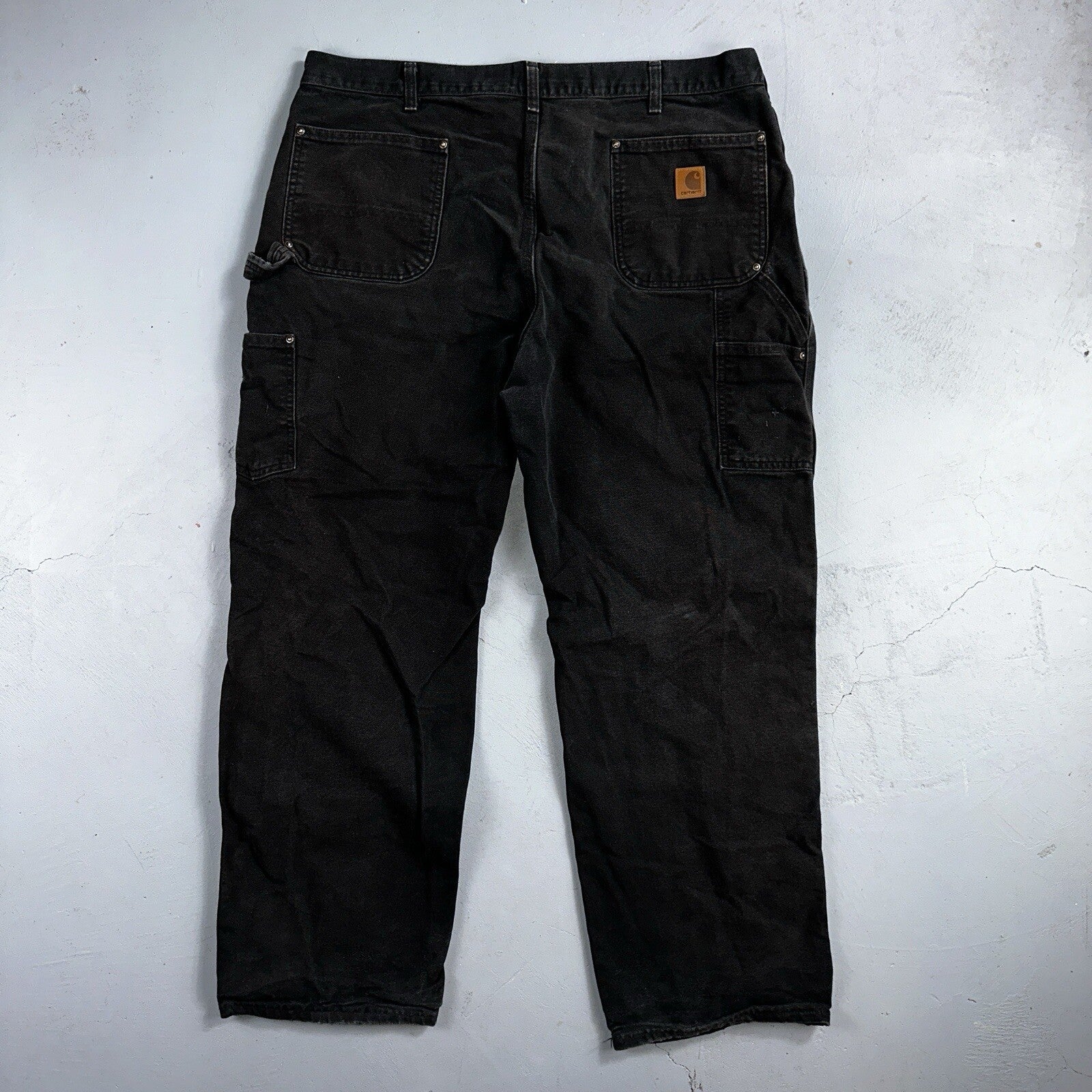 Carhartt VTG Double Knee Carpenter Pants Mexico B01 B136 BLK Black Act 40x32