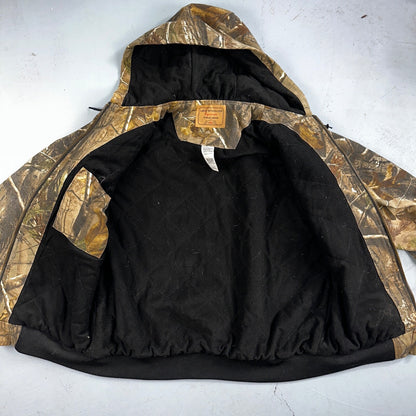 Levi Strauss Signature Field Gear Jacket Mens L Camo Hooded Realtree Lined Coat