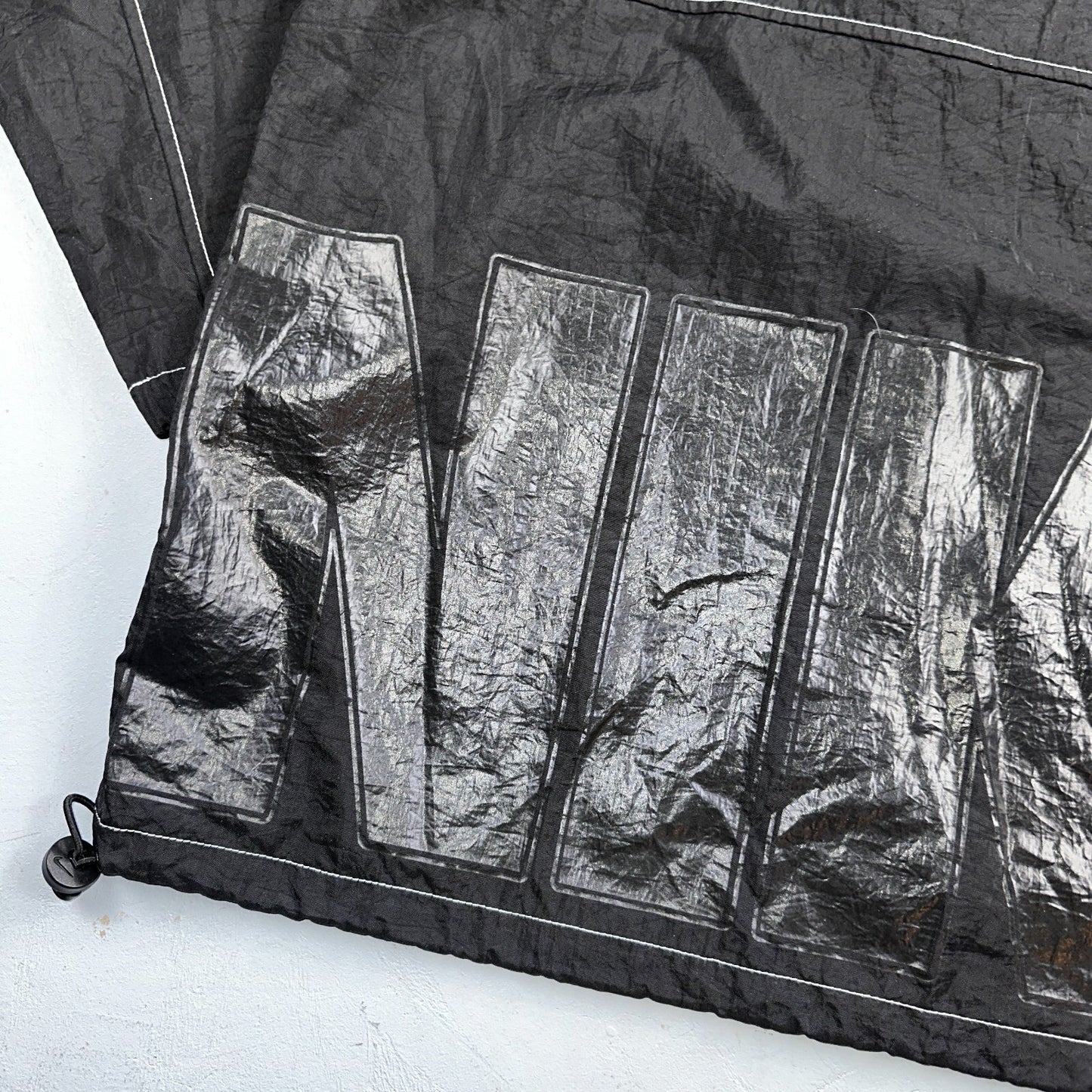 Nike 90s Vintage Track Jacket Mens Small Basketball Jordan Big Spell Out Nylon