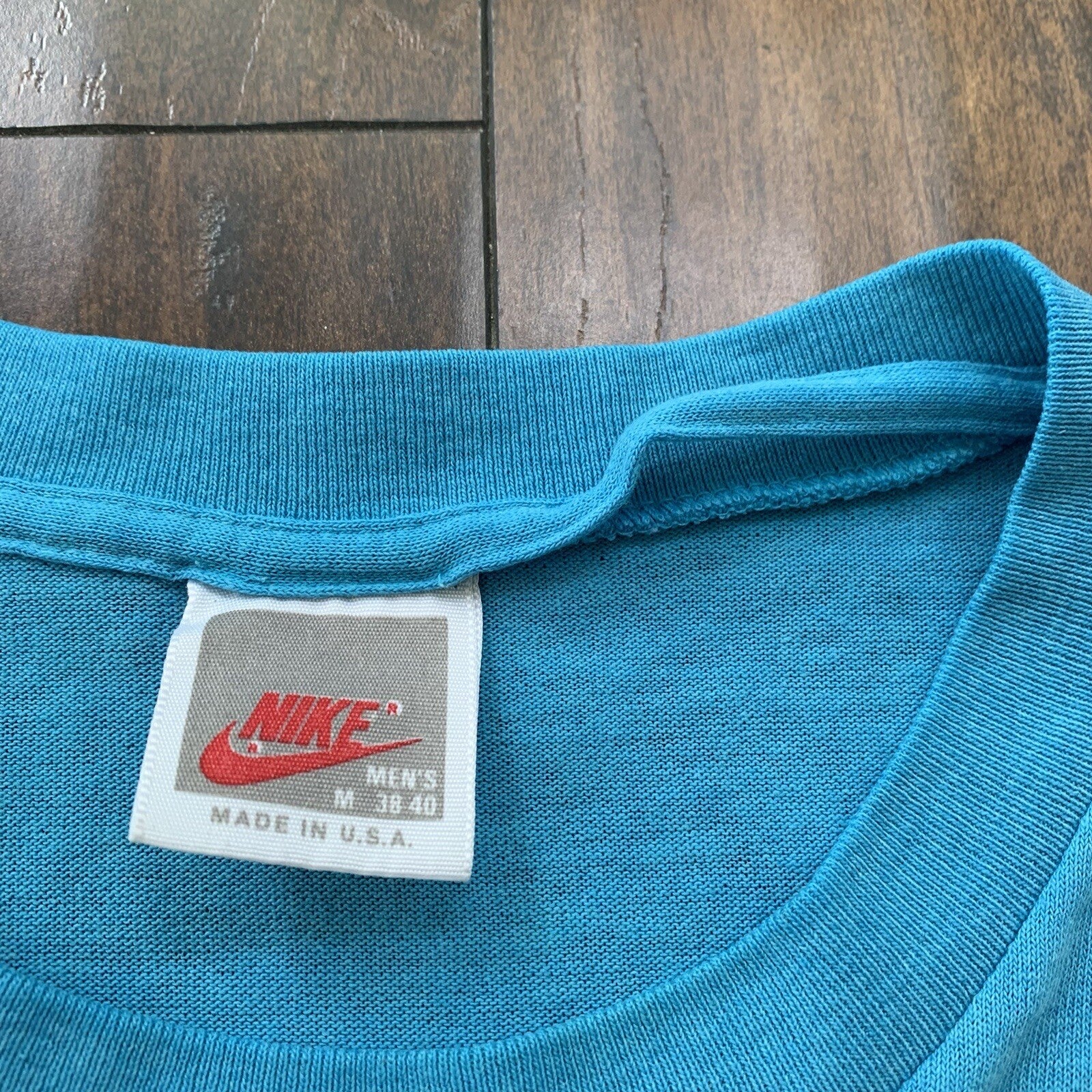 Nike Vintage T Shirt Mens M Palm Beach Waffle Sandals 80s Blue Tag Flordia Rap