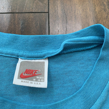 Nike Vintage T Shirt Mens M Palm Beach Waffle Sandals 80s Blue Tag Flordia Rap
