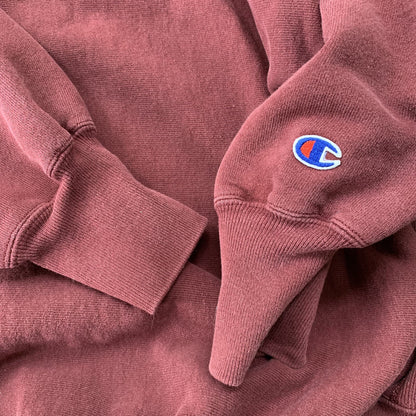 Vintage Champion 90s Maroon USA Reverse Weave Sweatshirt XL Blank 70s Gusset