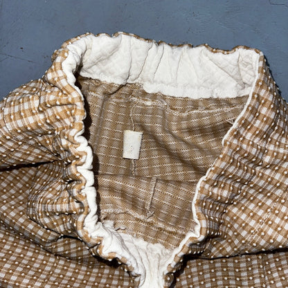 Vintage 70s High Waist Bell Bottom Poly Knit Disco Pants Pattern Checkerboard