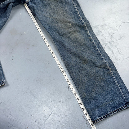 Levis 501 Vintage 90s Mexico Straight Leg Jeans Blue Light Wash 38x30 Act 37x31