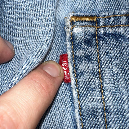 Levis 501 Vintage 90s Mexico Straight Leg Jeans 36x34 Y2K Light Wash Act 34x34