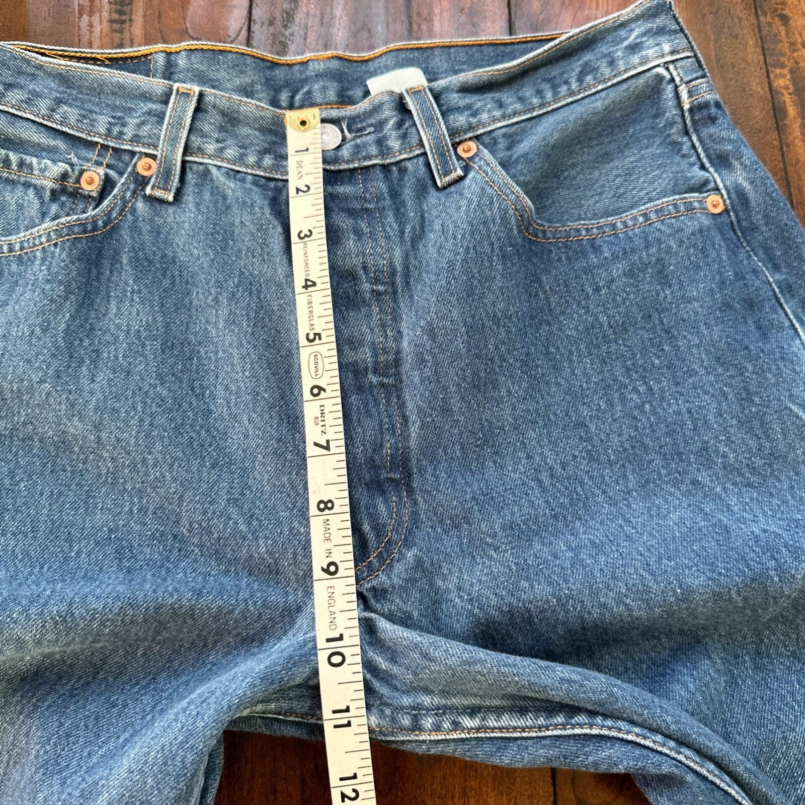 VTG Levis 501 XX Button Fly 90s Y2K Jeans Denim Straight Capri 34x30 Act 31x25