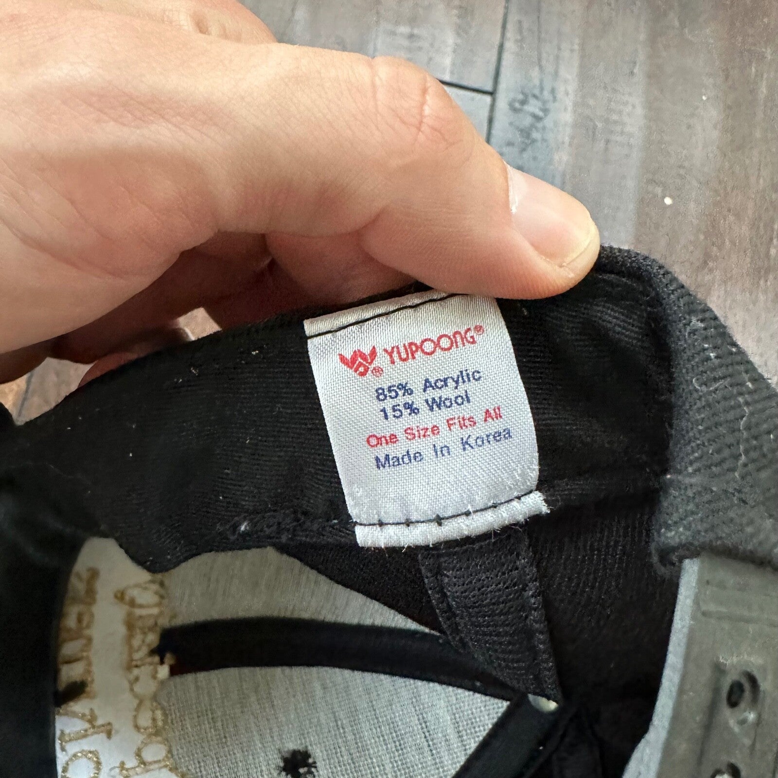 Specialty Polymer Inc Vintage Hat Cap Snapback Black Gold Oregon Rap Music Bands