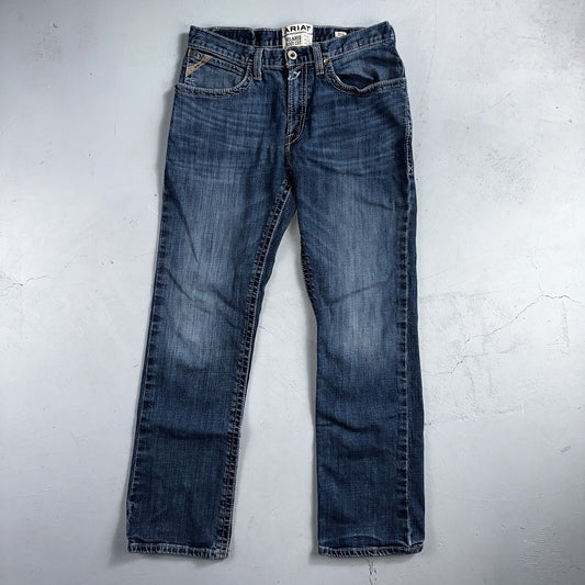 Ariat Jeans Mens 33x34 Blue M4 Boot Cut Relaxed Coltrane Jeans Denim Medium Wash