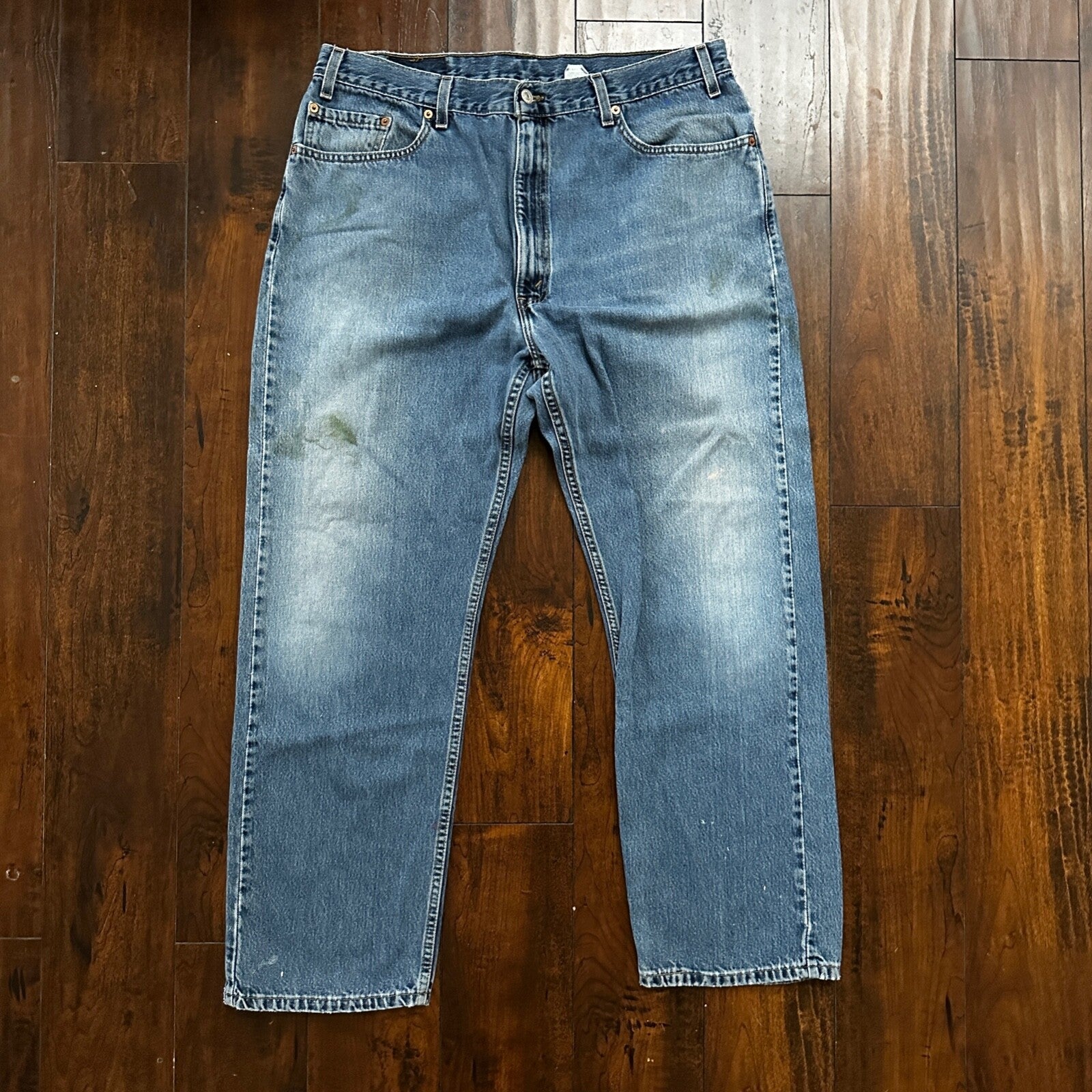 Levis 505 Vintage 90s Straight Leg XX USA Jeans 40x30 Med Wash Act 36x29