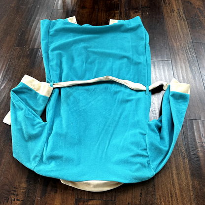 Vintage Blue 1980s Robe USA Small One Size Unisex 80s 70s Cool Basic Pajama