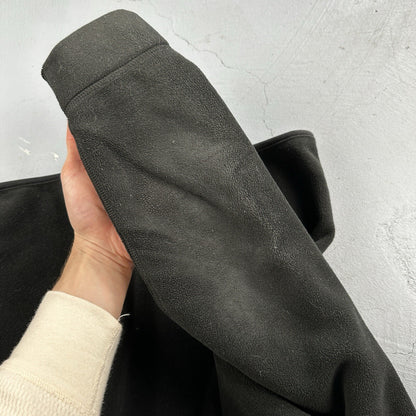 Polo Ralph Lauren Vintage 90s M Black 1/4 Zip Large Fleece Pullover Made in USA