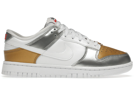 Nike Dunk Low Metallic Gold Silver Rare White High Summer Panda - DH4403-700