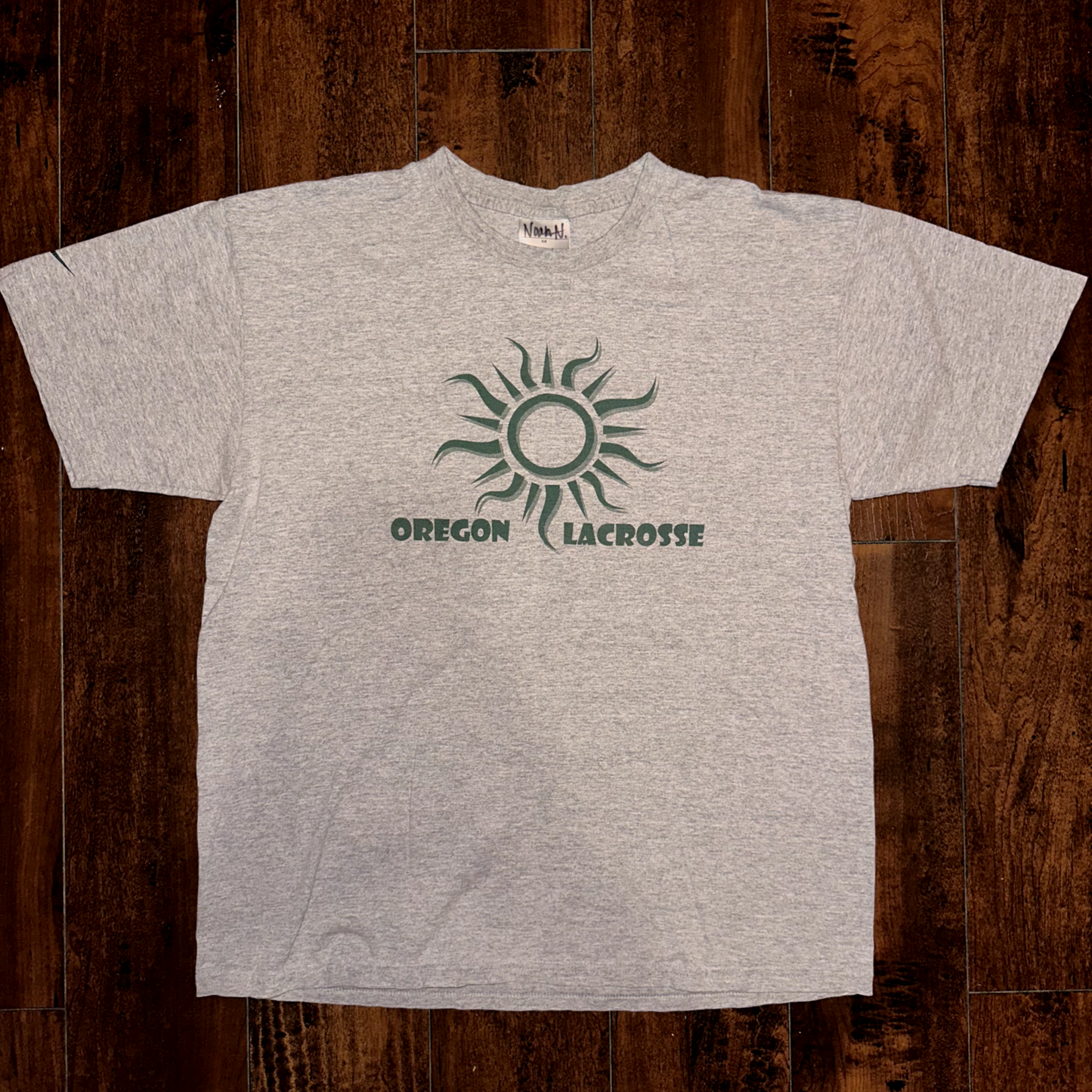 Nike Oregon Lacrosse Y2K Vintage T Shirt Gray Basic Sun Cool Summer Tee Gym