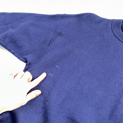 Coin Sofee Heavy Sweatshirt 90s VTG Crewneck USA Navy Basic Blue Team Member