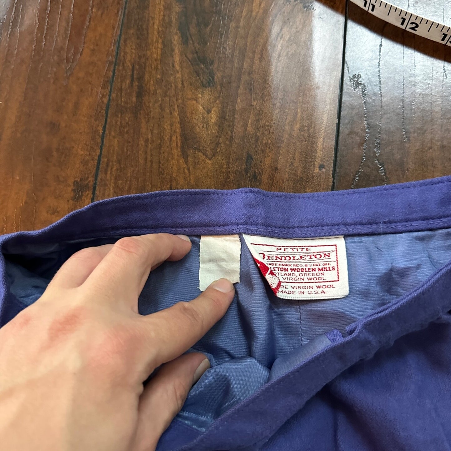 VTG Pendleton Women’s 100% Virgin Wool Purple Blazer Jacket USA Size 8 Skirt Set