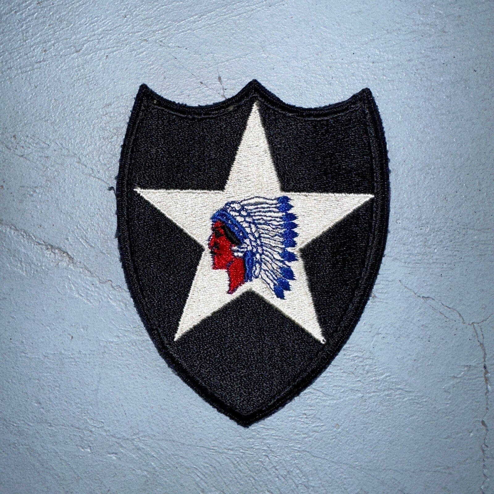 Vintage WWII US Army 2nd Infantry Division Embroidered Patch Not Sure How Old