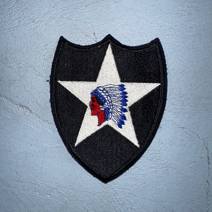 Vintage WWII US Army 2nd Infantry Division Embroidered Patch Not Sure How Old