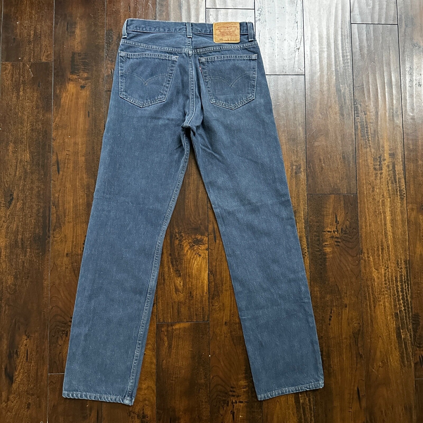 Levis VTG 90s 501 Button Fly 31x32 USA Tag Jeans Straight Wash Blue XX Act 28x31