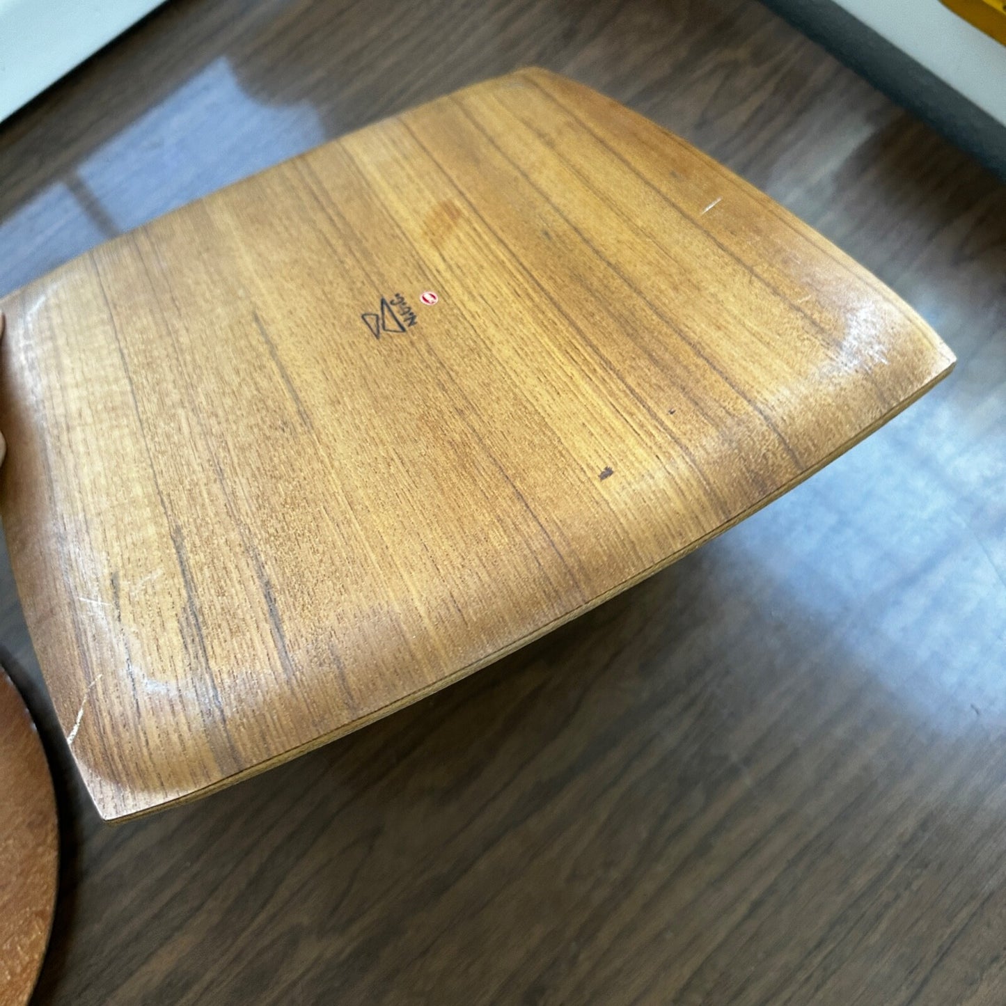 Shigemichi Aomine Teak Tray Plate Japan MCM Eames Nelson Round And Square Lot 2