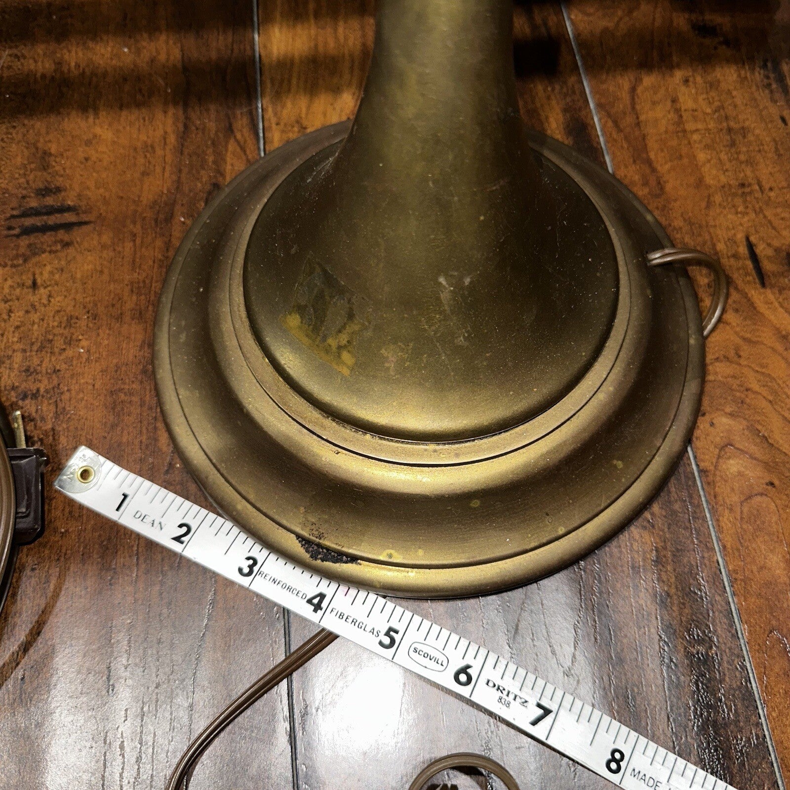 Pair 1986 CHAPMAN Tall Brass Horn Shaped Lamps 1985 Vintage MCM Design Nelson