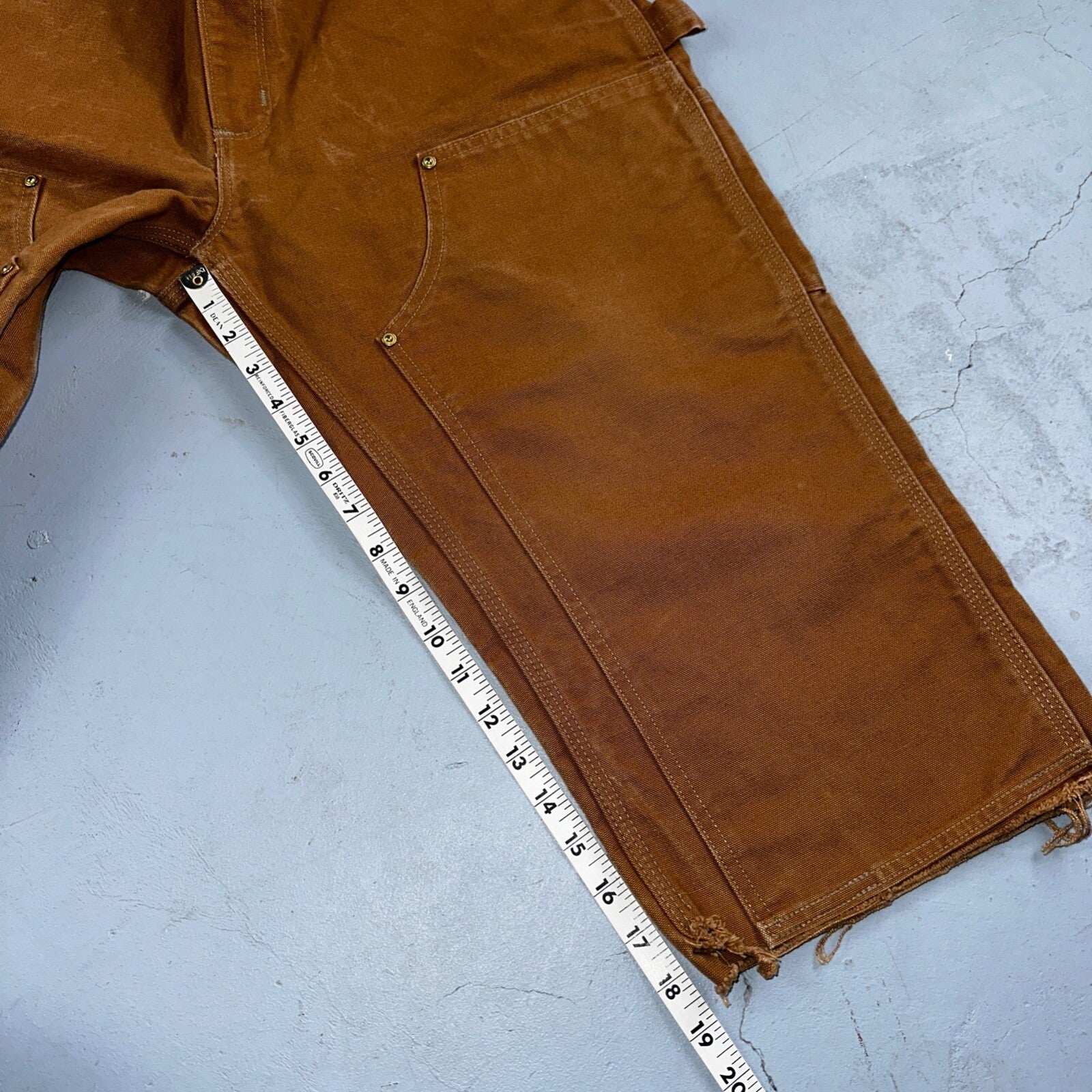 Carhartt Shorts VTG Double Knee Carpenter Pants USA B01 Brown Act 33 30x18