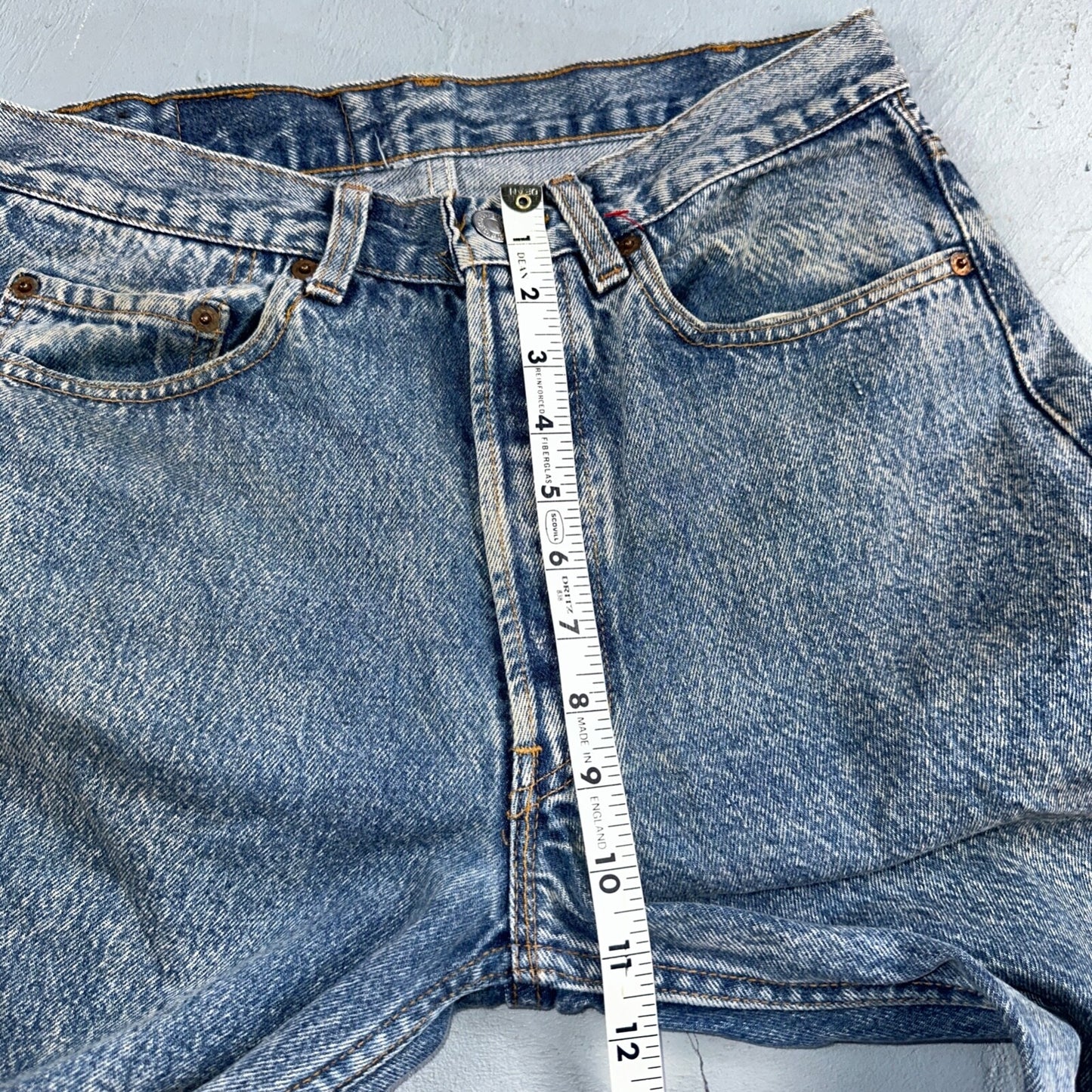 Levis 501 Vintage 90s USA XX Straight Leg Jeans Blue Med Wash 31x34 Act 29x32