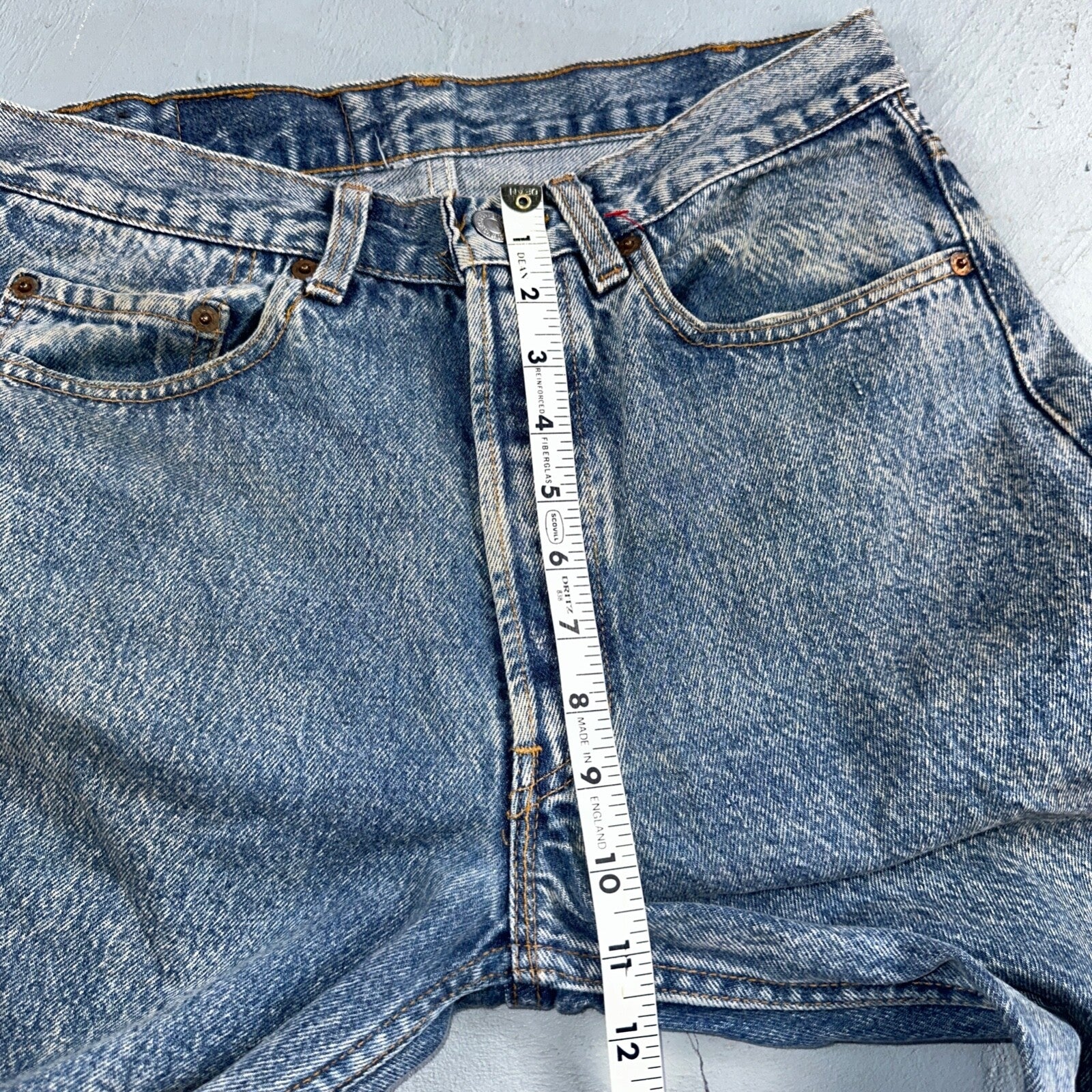 Levis 501 Vintage 90s USA XX Straight Leg Jeans Blue Med Wash 31x34 Act 29x32