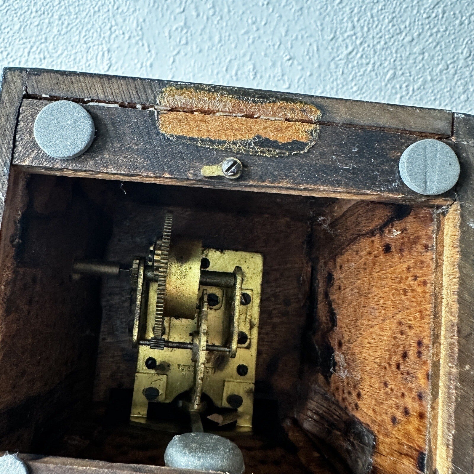 Hollande Angleterre Improved Maelzel Metronome Windup Wood Vtg Antique Paris